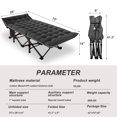 thumbnail image 2 of NAIZEA Folding Camping Bed for Adult, Heavy Duty Sleeping Cot Guest Bed, Camping Cots with Mattress and Carry Bag, 2 of 7