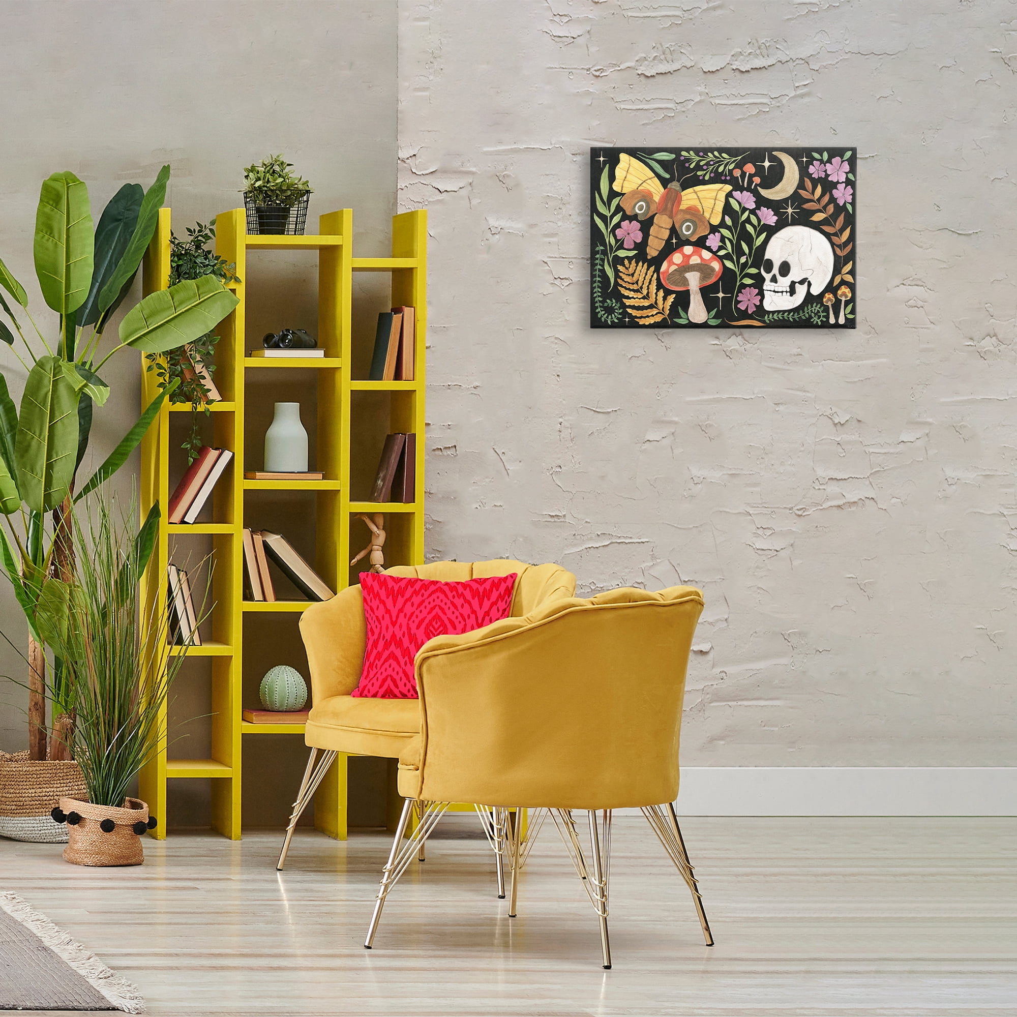 Stupell Industries Spooky Chic Collage Animals Painting Wrapped Canvas Art Print Wall Art, 24 x 16