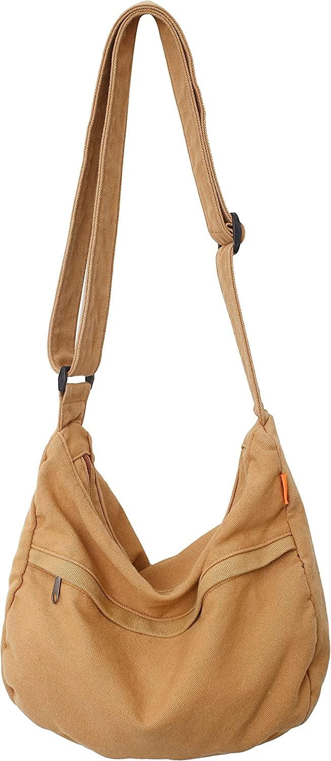 Canvas Casual Messenger Bag Hobo Crossbody Bag Canvas Shouder Tote