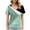 Green, variant on Short Sleeve Shirts for Women, Womens Casual V Neck Tops Loose Fit Color Block Shirts Short Sleeve Striped Button Down Tees Blouses for Summer