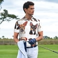 thumbnail image 4 of Cauagu Happy Dog Faces Collage Print Men's Polo Shirts, Short-Sleeve Polo Shirts for Men Performance Golf Shirt Athletic Casual Collared T-Shirt-Medium, 4 of 8