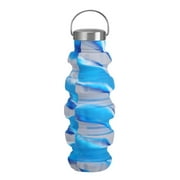SUWHWEA Silicone Collapsible Water Bottles, 500ml Portable Foldable Expandable Water Bottle Sports Cups, Leak Proof And Reusable, For Outdoor Activities Travel on Clearance Gifts