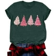thumbnail image 2 of Christmas Shirts for Women Novelty Xmas Tree Print T Shirts Plus Size Crew Neck Short Sleeve Holiday Casual Basic Tee Tops S, 2 of 5