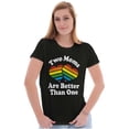 thumbnail image 3 of Two Moms are Better than One LGBTQ Womens Fitted Plus Size Graphic Tee Brisco Brands 2X, 3 of 5