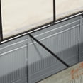 thumbnail image 5 of DecMode Metal Galvanized Storage Bench with Cream Burlap Top and Black Latches, Gray, 5 of 20