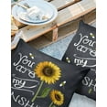thumbnail image 2 of Outdoor Throw Pillow Cover Watercolor Yellow Garden Sunflowers Waterproof Cushion Covers 2 Pack Blackboard Back Pillow Cases Home Decoration for Patio Garden Couch Sofa, 2 of 6