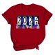 thumbnail image 1 of Blusa de mujer Navidad Impreso Casual Moda Todo-fósforo Camiseta de manga corta Tops Pompotops  hfajkhk124365, 1 of 5
