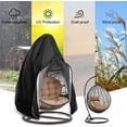 thumbnail image 2 of Funda para silla colgante de jardín Levamdar 210D Oxford impermeable negro 115x190cm, 2 of 5