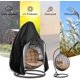 thumbnail image 2 of Funda para silla colgante de jardín 210D Oxford, impermeable, funda para silla tipo huevo, funda protectora anti-UV/viento para silla de patio al aire libre (115x190cm, negro), 2 of 5