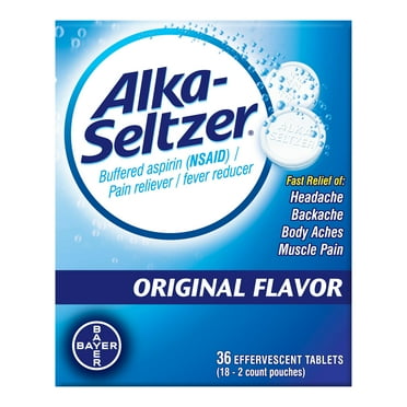 Alka-Seltzer Original Effervescent Pain Reliever Tablets (Pack of 10)