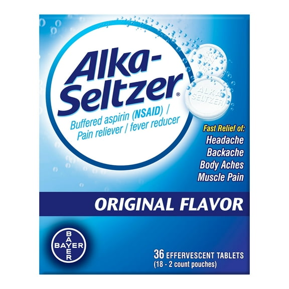 Alka-Seltzer Original Effervescent Pain Reliever Tablets (Pack of 2)