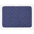 thumbnail image 1 of Navy Blue Bath Mat, Marine Inspired Rope Pattern Knots Aquatic Composition Abstract Ornamental, Plush Bathroom Decor Mat with Non Slip Backing, 29.5" X 17.5", Dark Blue White, by Ambesonne, 1 of 2