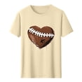 thumbnail image 5 of Gamivast Men's Athletic Shirts Heart Football Stitching Crew Neck Short Sleeve Workout Shirts Gym Shirts Moisture Wicking Performance Fabric Activewear, 5 of 5