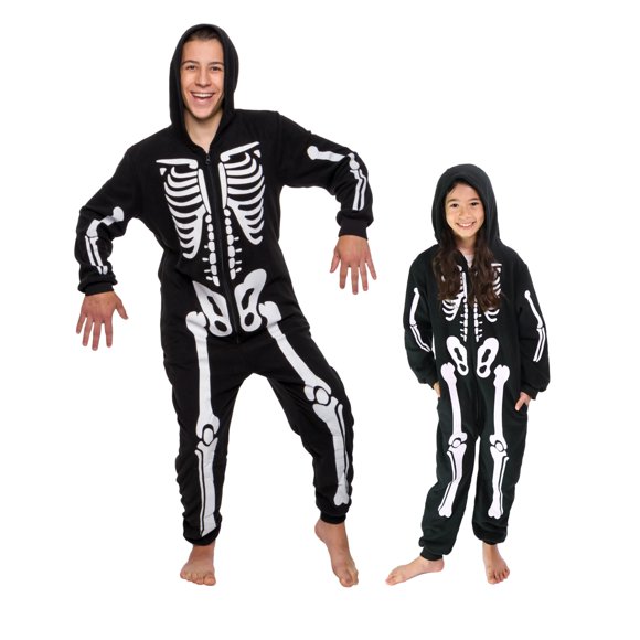Funziez! Slim Fit Adult Onesie - Animal Halloween Costume - Plush Fruit One Piece Cosplay Suit for Women and Men
