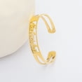 thumbnail image 2 of Vakki Stainless Steel Custom Name Cuff Bracelet Bangle Personalized Name Bracelet 18K Gold Plated Name Cuff Bangle, 2 of 5