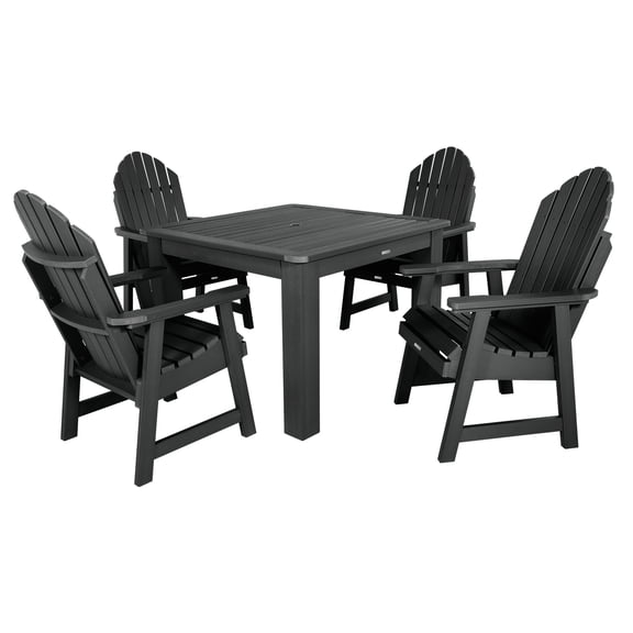 Highwood's 42" x 42" Square 5-pc Hamilton Dining Set - Dining Height, Outdoor, Eco-friendly, Synthetic Wood