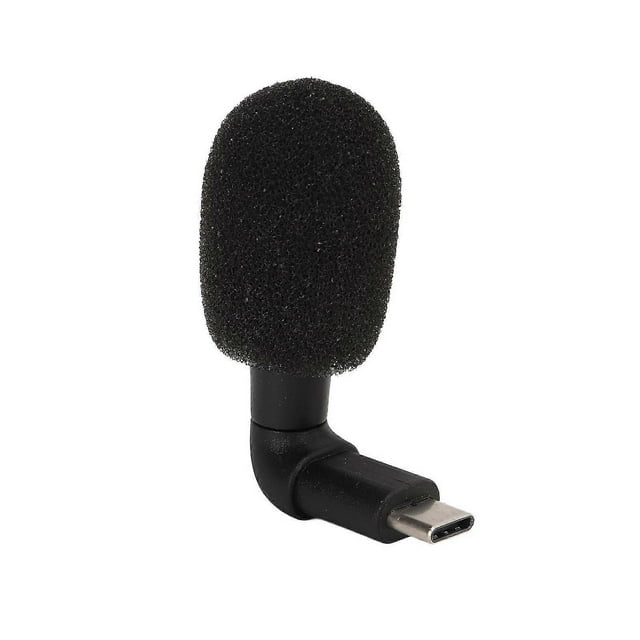 Type C Plug Smartphone Video Mini Microphone Mobile Phone Omnidirectional High Sensitivity 90 Angle Plug and Play Mic