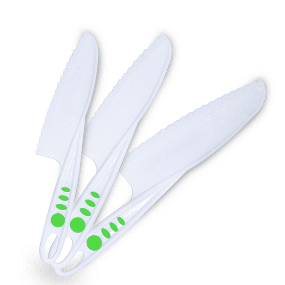 Curious Chef 3-Piece Nylon Knife Set, Real Cooking Tools Made To Fit Kids’ Hands; Great Gift For Birthdays, Holidays And Other Special Occasions