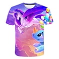 thumbnail image 2 of Ropa de unicornio para niños y niñas de verano, ropa de moda para niños, camisetas casuales de dibujos animados, disfraz 9T Gao Jinjia LED, 2 of 2