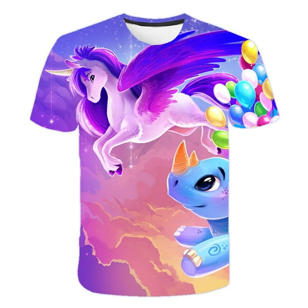 Summer Funny Print Women T-shirt Graphic Fashion Tshirt Unicorn Short Sleeve Female Summer Tops Woman T-shirt Humor Tshirt14T Gong Bohan LED