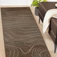 thumbnail image 5 of Superior Veer Abstract Runner Rug, 2' 7" x 8', Chocolate, 5 of 5