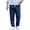 Blue, variant on MexChoioe Mens Straight Leg Jean Pants Drawstring Elastic Waist Loose Casual Trousers for Fall Winter