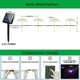 thumbnail image 2 of Luces Solares Para Exteriores, Luces Solares De Fibra Para Jardín, Luces Solares Impermeables Para Exteriores, Luces De Seguridad Para Entrada, Jardín, Patio, Césped 4 Uds. Minnieouse HA036741-00, 2 of 6