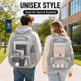 thumbnail image 5 of Lomyolo Clear Backpack for School Boys Girls Adult Transparent Bookbag with Reinforced Straps & 400D Oxford Fabric, Large Capacity Heavy Duty Backpack for Travel, Security, Work, College, Men & Women, 5 of 8