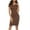 Brown, variant on Kilaqueen Dresses for Women Short Sleeve Crew Neck Solid Color Midi Bodycon T Shirt Dress Casual Slim Fit Summer Daliy Dresses