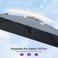 thumbnail image 5 of PURPLE LEAF 8' X 8' Patio Umbrella with Wheeled Base for Pool 7' High Offset Outdoor Cantilever Umbrella Swimming Pool Umbrella with 360°Rotation for Poolside Grey, 5 of 8
