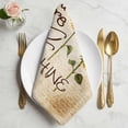 thumbnail image 2 of Cloth Napkins Set of 8 - 20x20 Inches, Sunflowers Washable Reusable Table Napkins, Vintage Bee You Are My Sunshine Beige Soft & Absortbent Dining Napkin for Party Wedding Hotel Restaurant, 2 of 9