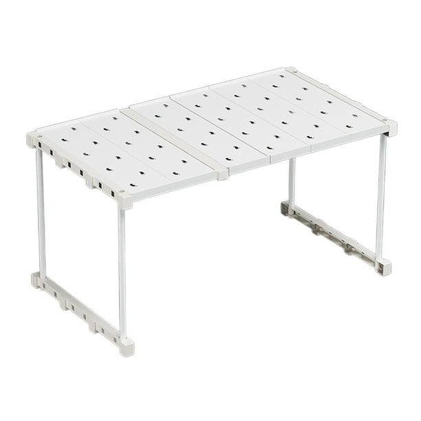 Estante organizador de armario, estante de almacenamiento apilable, multifuncional 45 cm a 65 cm x 35 cm