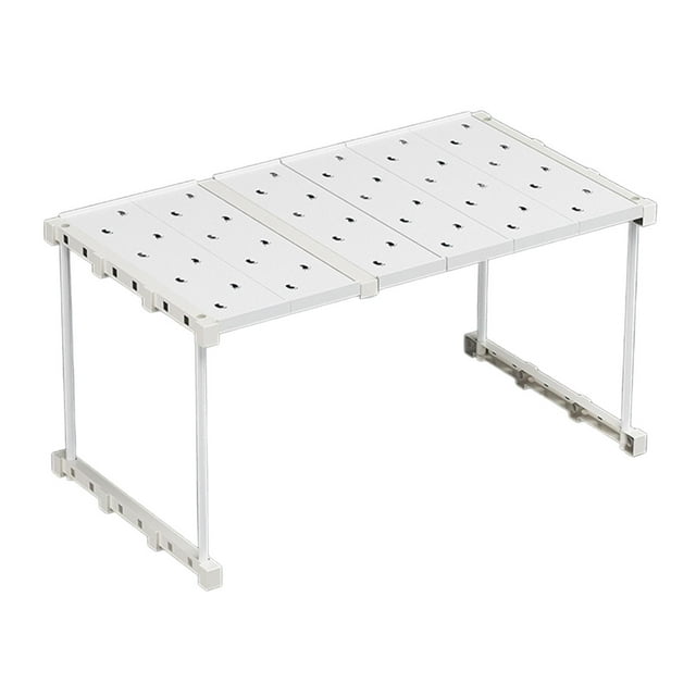 Estante de almacenamiento para gabinete, estante para armario, organizador de guardarropa, espacio apilable ajustable 45 cm a 65 cm x 35 cm