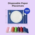 thumbnail image 5 of Fit Meal Prep 1000 Pack Disposable Paper Placemats, 14 x 10 Inch Blue with Decorative Wavy Scalloped Edge for Restaurant Catering Dining Table, Baby Kids Birthday Parties, 5 of 7
