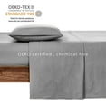 thumbnail image 6 of Bamboo Bed Sheets Set Twin Size, Gray Cooling Bamboo Bed Sheets with Deep Pocket, 3 Pieces Twin Sheet and Pillowcase Set, 6 of 7