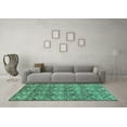thumbnail image 3 of Ahgly Company Indoor Rectangle Abstract Turquoise Blue Modern Area Rugs, 6' x 9', 3 of 4