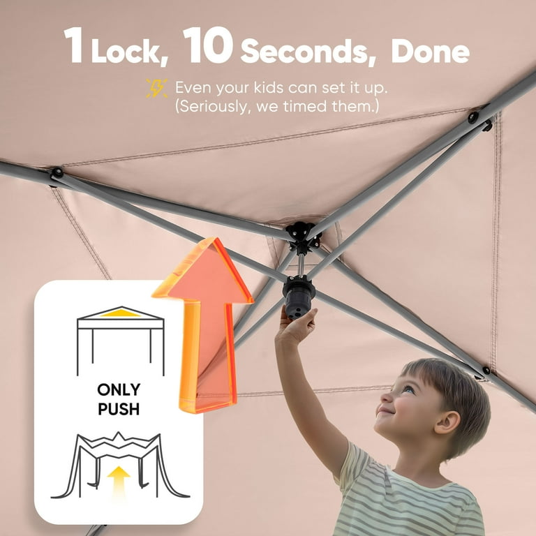 Quictent 10x10 EZ Pop Up Canopy Tent with Mesh Windows