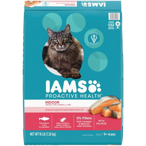 Iams Proactive Health Salmon Dry Cat Food, 16 Lb Bag