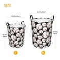 thumbnail image 3 of Rateoe Cute Baseball Pattern Round Laundry Hamper Basket, Tall Hamper Basket for Blanket Storage, Nursery Clothes Hamper for Laundry in Bedroom and College Dorm-Medium, 3 of 6