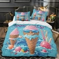 thumbnail image 3 of 3D Ice Cream Printed Comforter Cover Set Children Adult Unique Design Bedding Set Bedroom Decor,Twin (68"x86"), 3 of 5