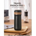 thumbnail image 4 of All-in-One French Press Travel Coffee Mug, 12oz Insulated Stainless Steel Coffee Maker and Tumbler for Hot & Cold Brew, Portable & Leak-Proof for Commuting, Camping, and Office, 4 of 32