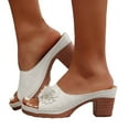 thumbnail image 4 of Wovix Slippers For Women Open Toe Sandals Platform Classic Simple Shoes Footwear Daily Wear, 4 of 9