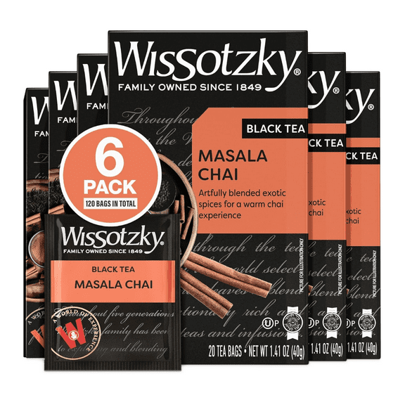 Kosher Wissotzky Masala Chai Tea 20 ct, Pack of 6
