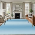 thumbnail image 2 of Light Blue Ombre 5x7 Area Rugs, Farmhouse Blue Gradient Modern Art Non-Skid Rubber Backing Large Rectangle Rugs - Living Room Bedroom Home Office, Indoor Floor Mat Carpets Washable Rug, 2 of 9