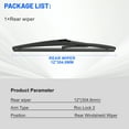 thumbnail image 3 of VYAOP 12" Rear Wiper Blade Replacement for 2010-2023 Lexus GX460,2008-2021 Lexus LX570 OEM Quality All Season Wiper, 3 of 6
