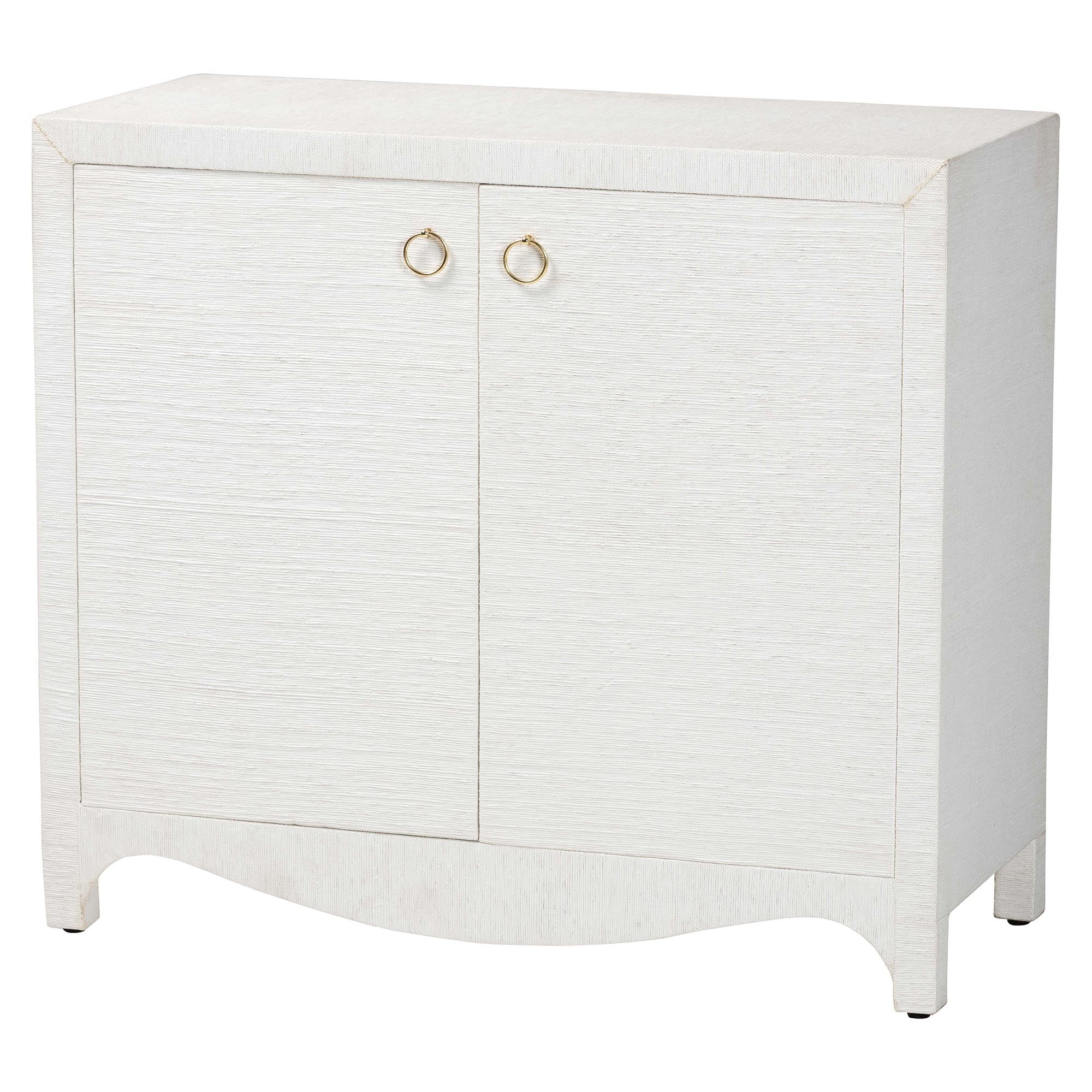 bali & pari Ximena Boho Storage Cabinet, White