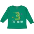 thumbnail image 3 of Inktastic 3rd Birthday Dinosaur Party Boys or Girls Long Sleeve Toddler T-Shirt, 3 of 5