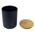 thumbnail image 3 of Honeycomb Medium Ceramic Canister, Navy, 3 of 4