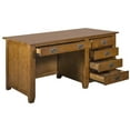 thumbnail image 2 of Mission Quarter Sawn Oak 5 Drawer Library Desk - Michael's Cherry, 2 of 4