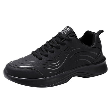 

Mackneog Mens Shoes Casual Laace Up Solid Casual Simple Shoes Student Running Shoes Gift on Clearance